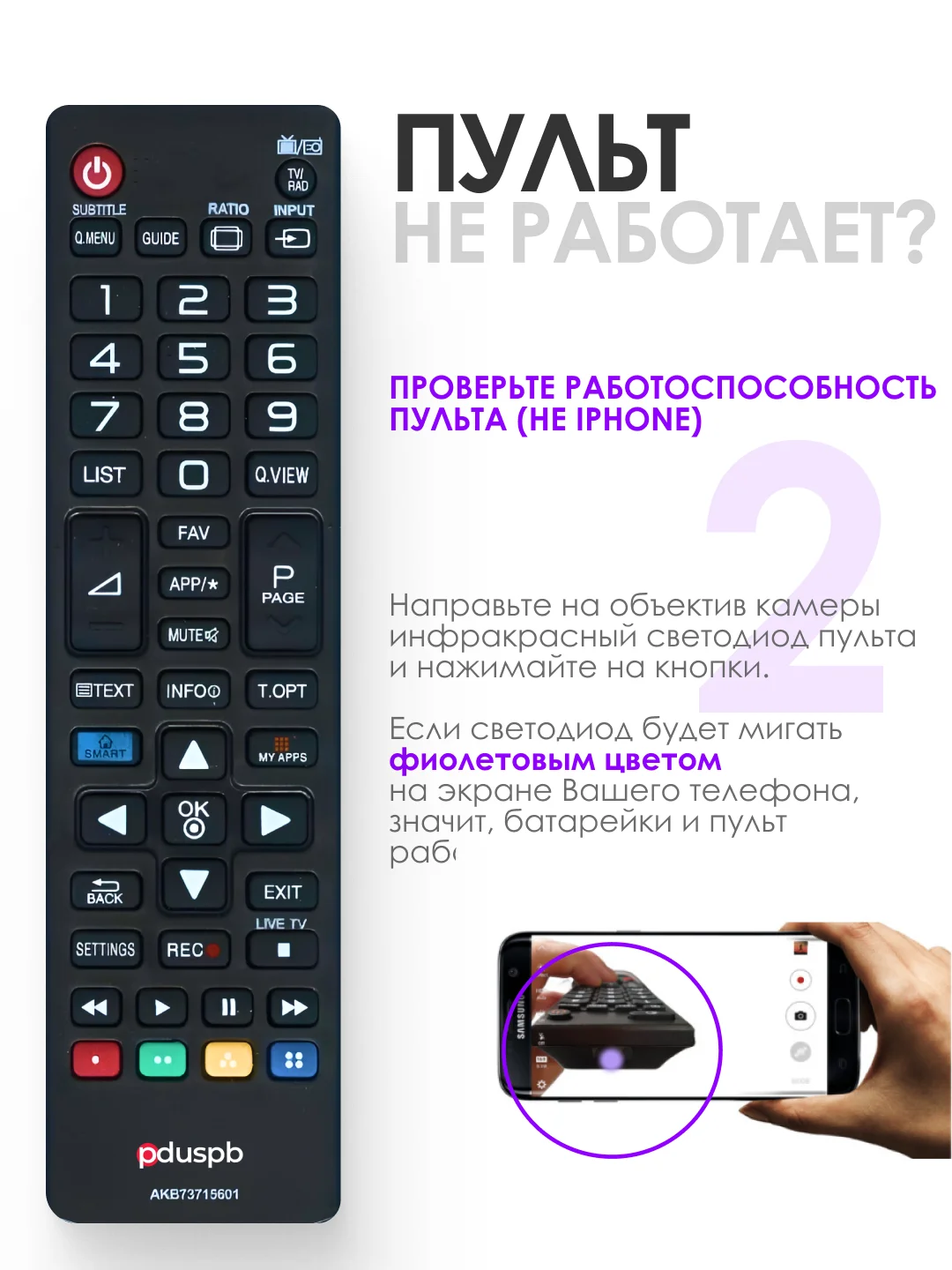 Универсальный пульт ду LG для телевизора Лджи Smart TV / AKB73715601