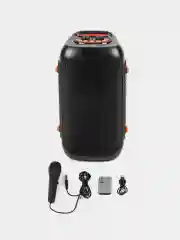 Угольный колонка Bluetooth с LED-подсветкой JQS 20Вт (USB/SD/AUX/FM) + микрофон