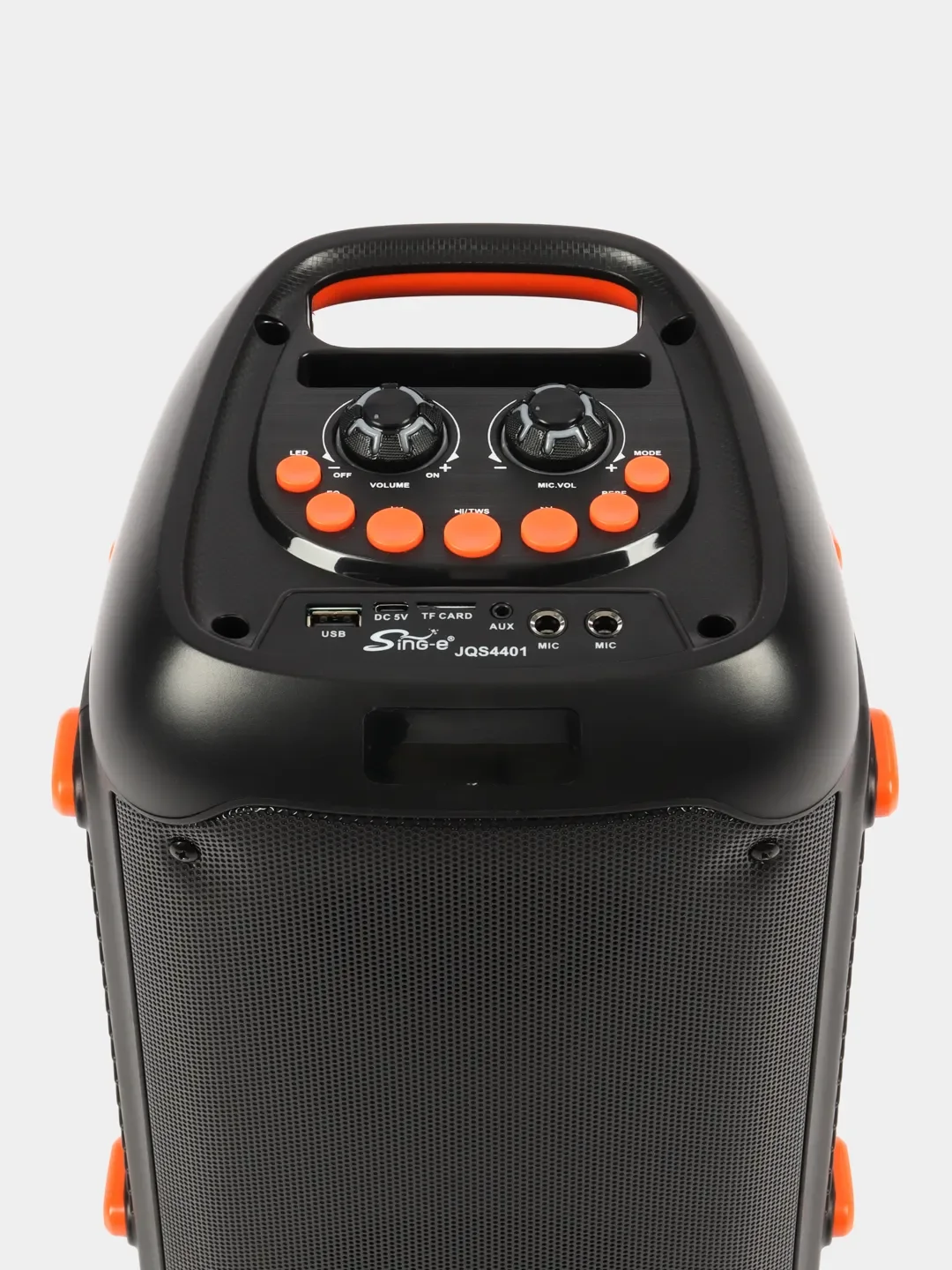 Угольный колонка Bluetooth с LED-подсветкой JQS 20Вт (USB/SD/AUX/FM) + микрофон