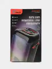 Черный колонка Bluetooth с LED-подсветкой JQS 20Вт (USB/SD/AUX/FM) + микрофон