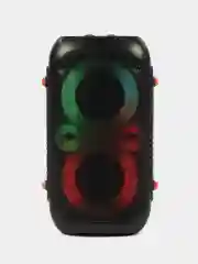 Черный колонка Bluetooth с LED-подсветкой JQS 20Вт (USB/SD/AUX/FM) + микрофон