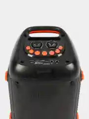 Черный колонка Bluetooth с LED-подсветкой JQS 20Вт (USB/SD/AUX/FM) + микрофон