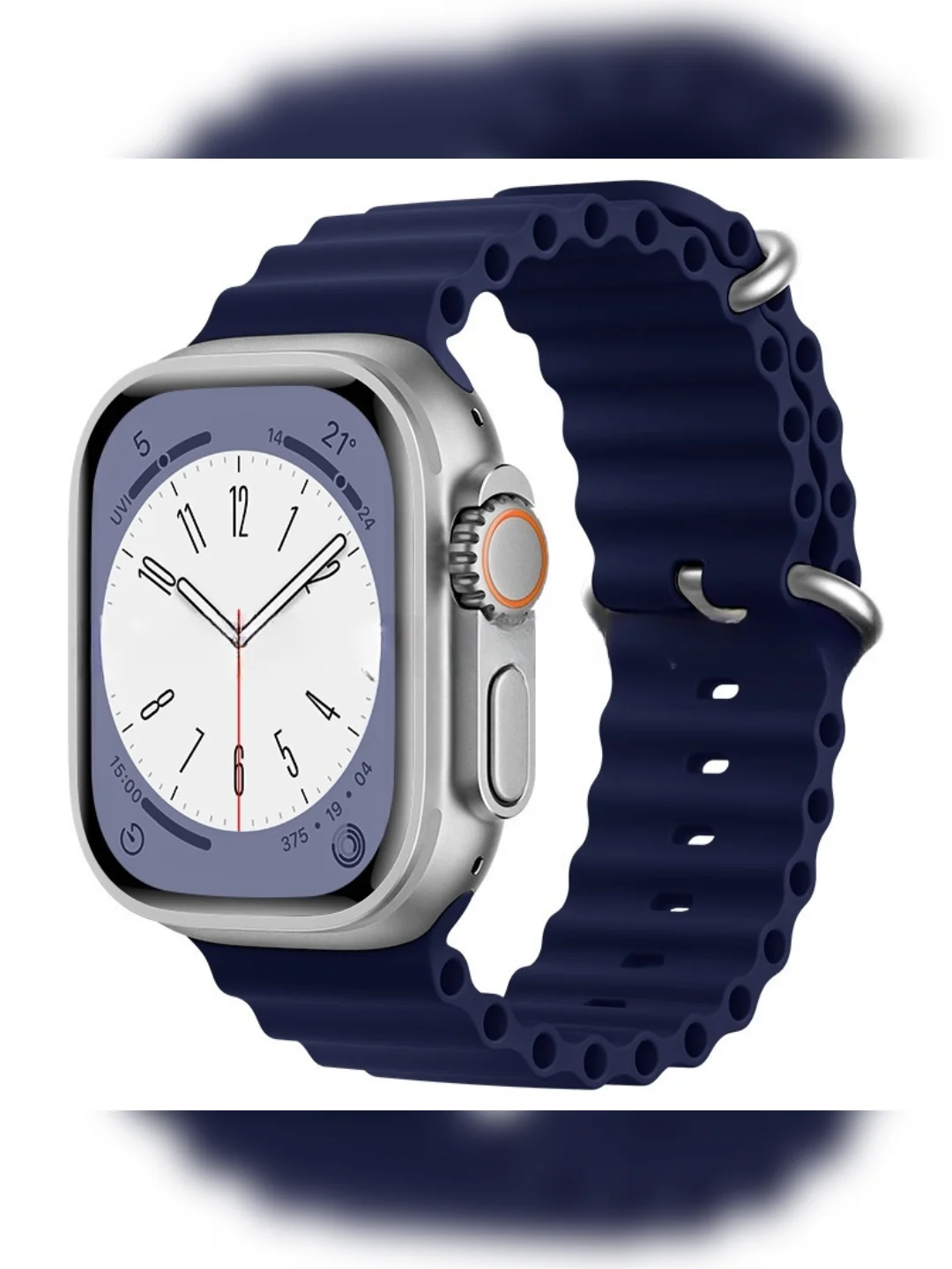 Синий ремешок для Apple Watch 38, 40, 41, 42, 44, 45, 49 mm, Se, Se 2 Ultra Ocean Band