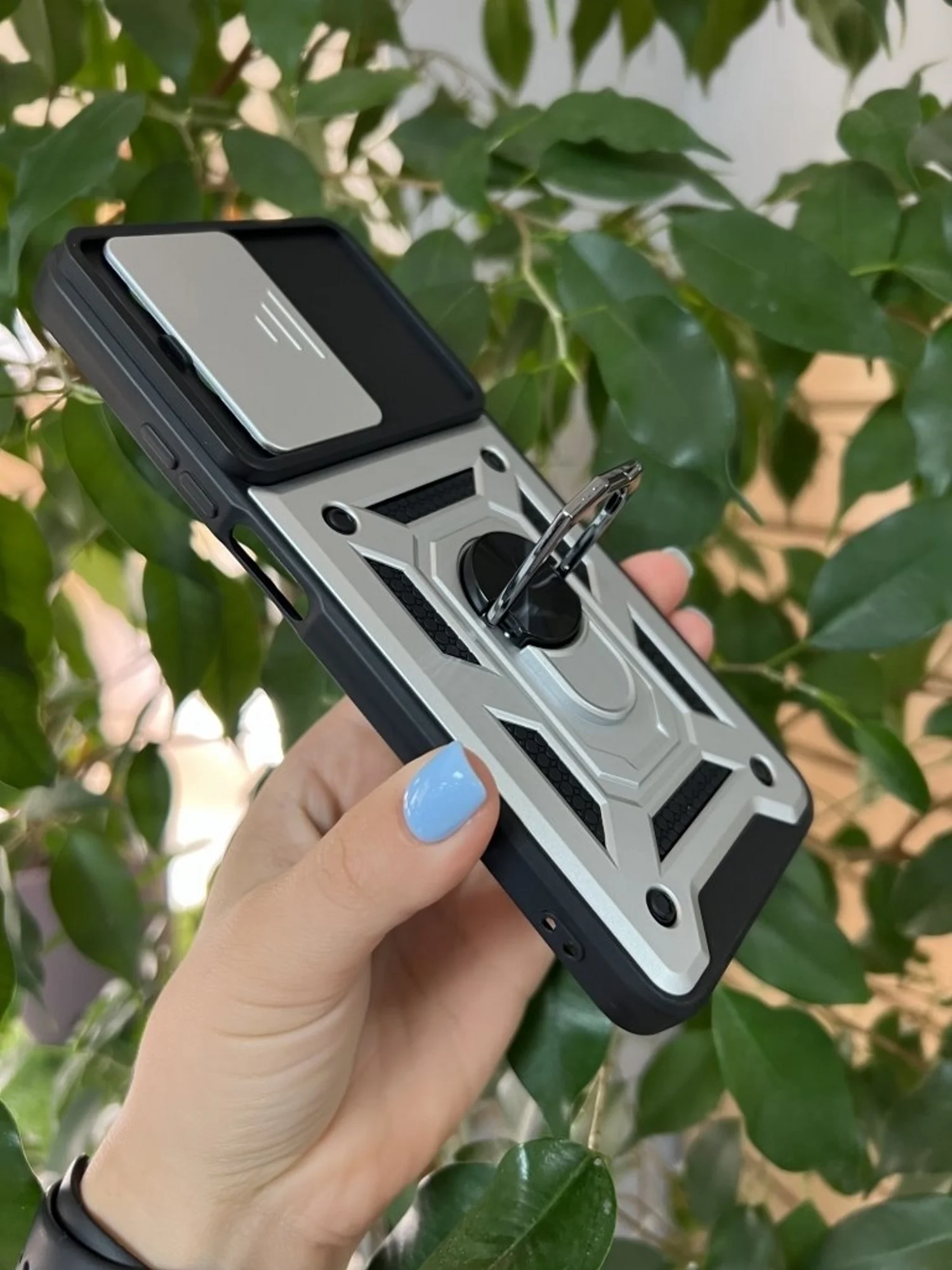 Серебряный чехол противоударный armors для Realme C51 и Realme C53 и Realme Note 50