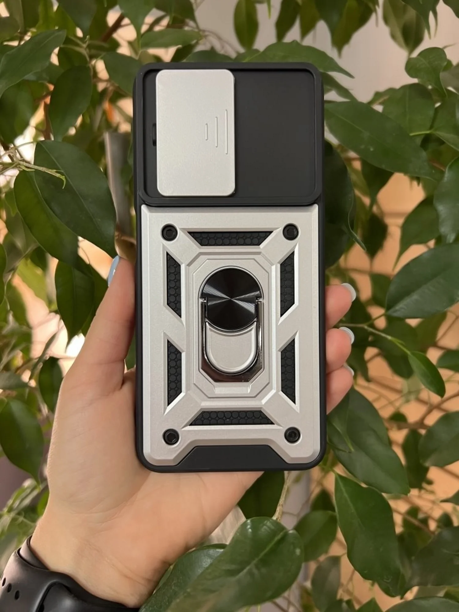 Серебряный чехол противоударный armors для Realme C51 и Realme C53 и Realme Note 50