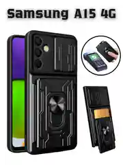 Хром чехол противоударный armors для Samsung A15 4G / Самсунг А15 4G с защитой камеры