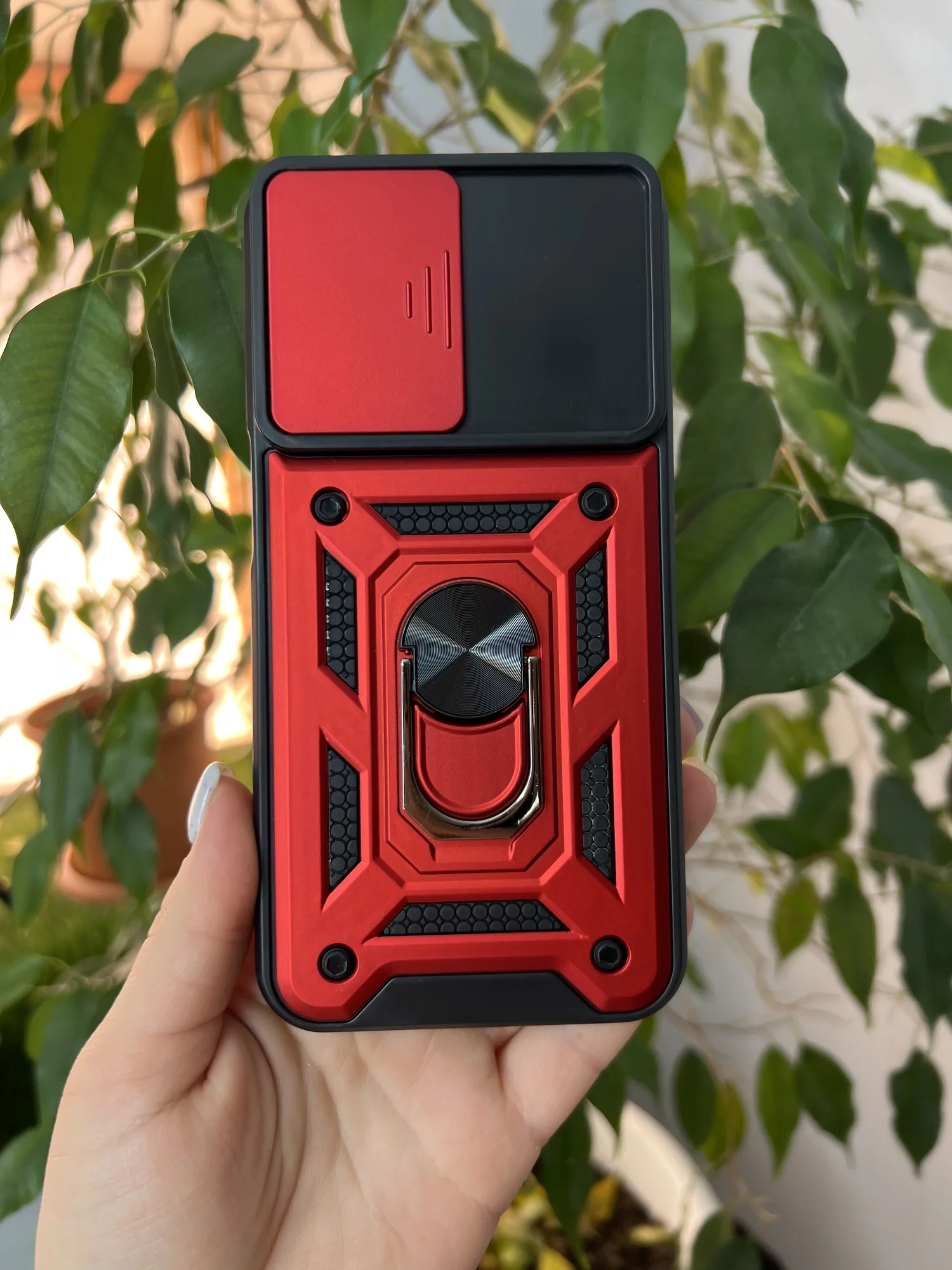 Красный чехол противоударный armors для Samsung A15 4G / Самсунг А15 4G с защитой камеры