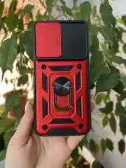 Красный чехол противоударный armors для Samsung A15 4G / Самсунг А15 4G с защитой камеры