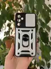 Серебряный чехол противоударный armors для Samsung A15 4G / Самсунг А15 4G с защитой камеры