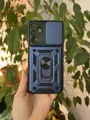 Темно-синий чехол противоударный armors для Samsung A15 4G / Самсунг А15 4G с защитой камеры
