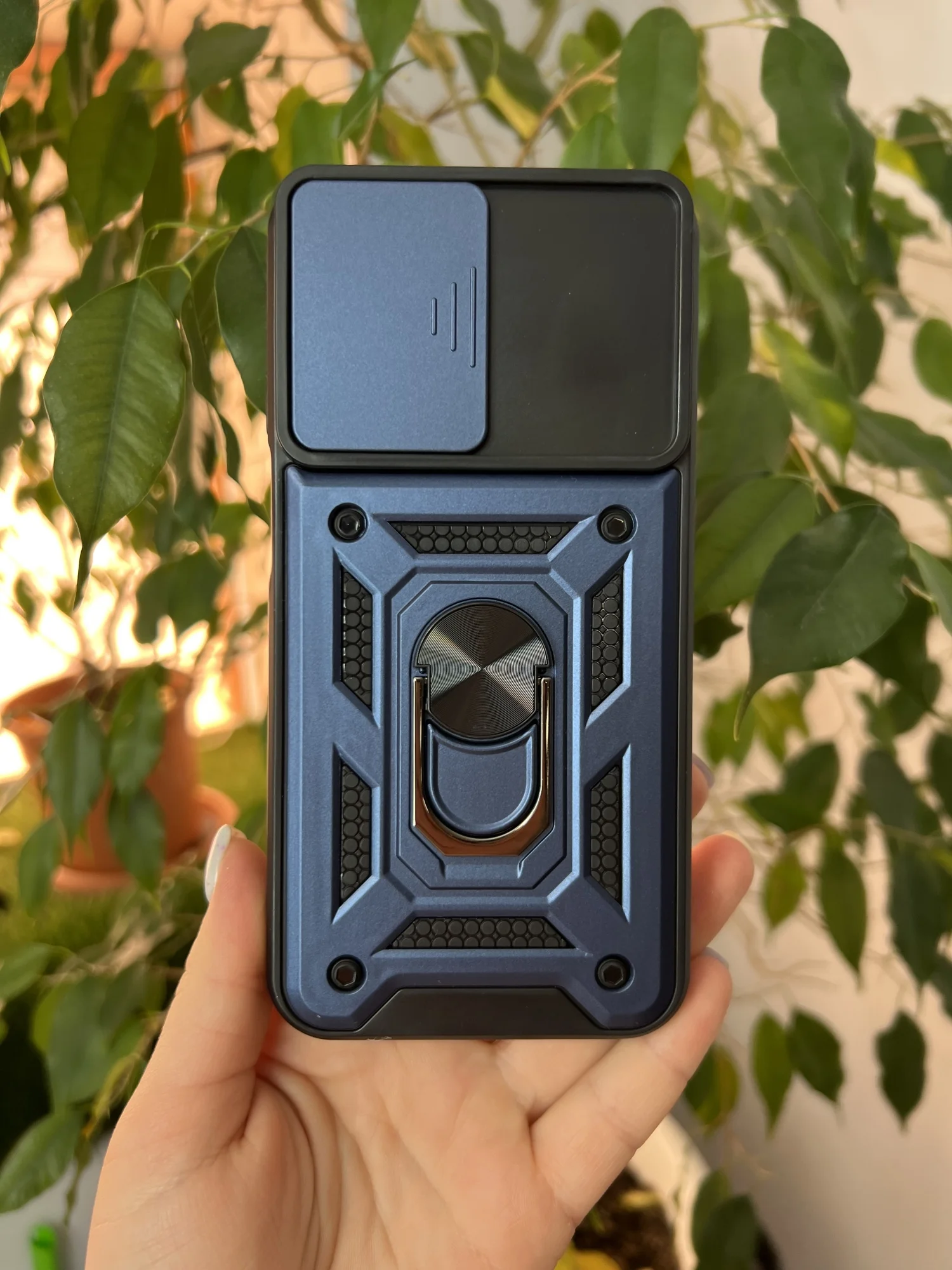 Темно-синий чехол противоударный armors для Samsung A15 4G / Самсунг А15 4G с защитой камеры
