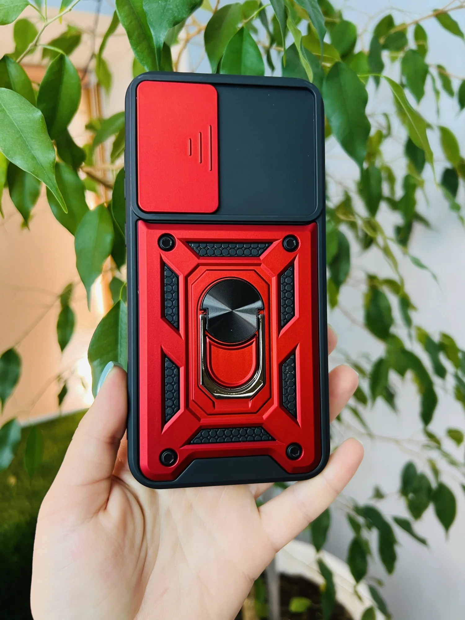 Красный чехол противоударный armors для Samsung A35 5G / Самсунг А35 5G с защитой камеры