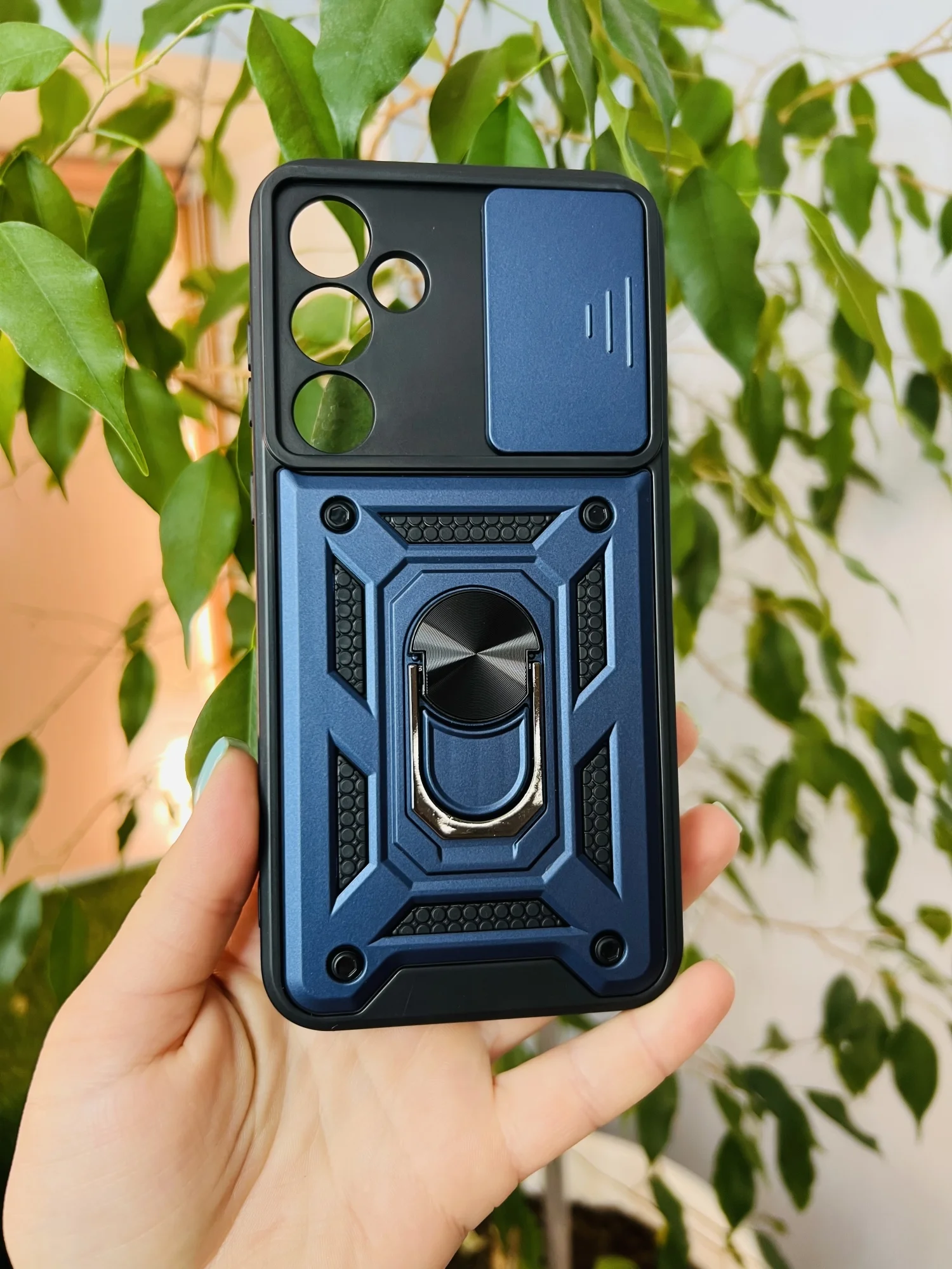 Темно-синий чехол противоударный armors для Samsung A35 5G / Самсунг А35 5G с защитой камеры