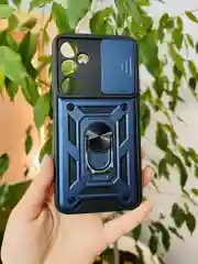 Темно-синий чехол противоударный armors для Samsung A35 5G / Самсунг А35 5G с защитой камеры