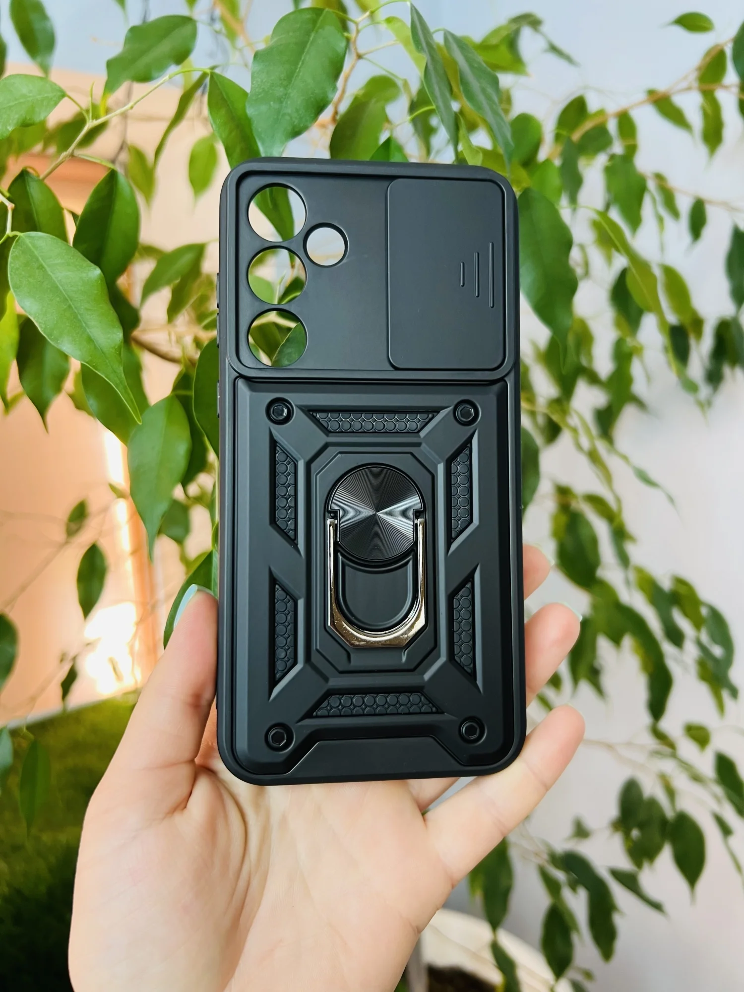 Черный чехол противоударный armors для Samsung A35 5G / Самсунг А35 5G с защитой камеры