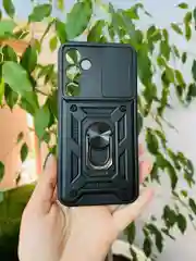 Черный чехол противоударный armors для Samsung A35 5G / Самсунг А35 5G с защитой камеры