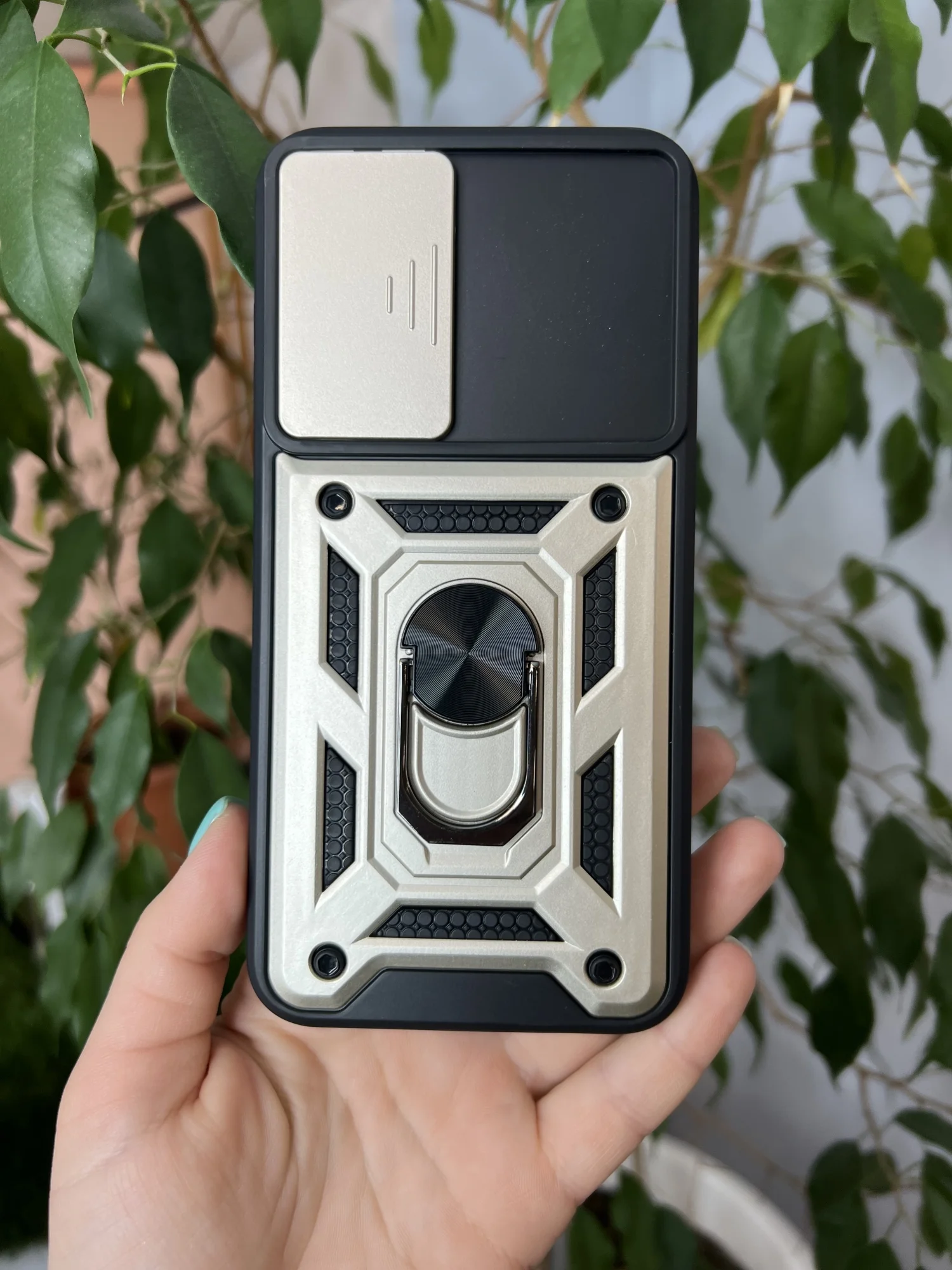 Золотой чехол противоударный armors для Samsung A35 5G / Самсунг А35 5G с защитой камеры