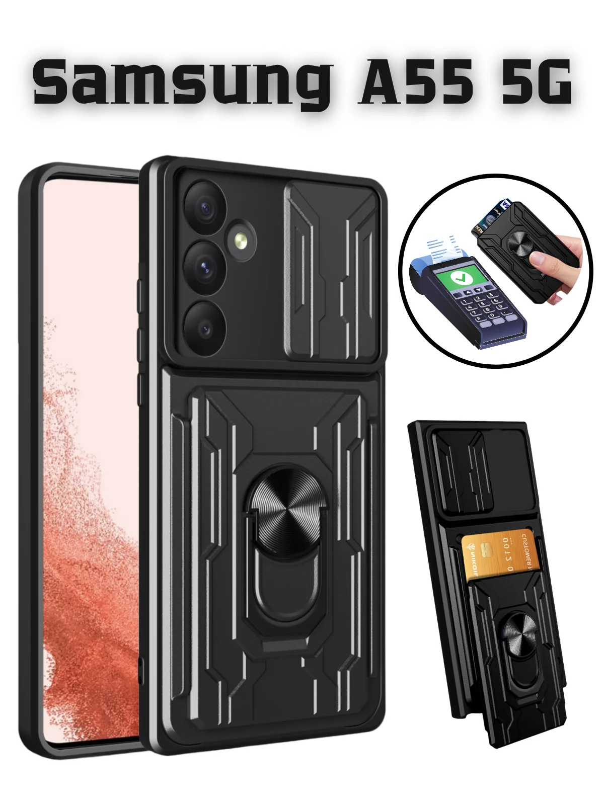 Хром чехол противоударный armors для Samsung A55 5G / Самсунг А55 5G с защитой камеры
