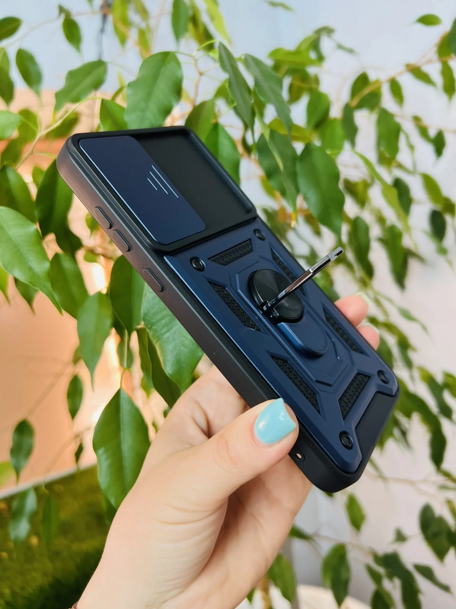Темно-синий чехол противоударный armors для Samsung A55 5G / Самсунг А55 5G с защитой камеры