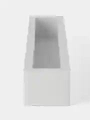 Белый кашпо прямоугольное