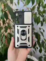 Золотой чехол противоударный armors для Samsung A55 5G / Самсунг А55 5G с защитой камеры