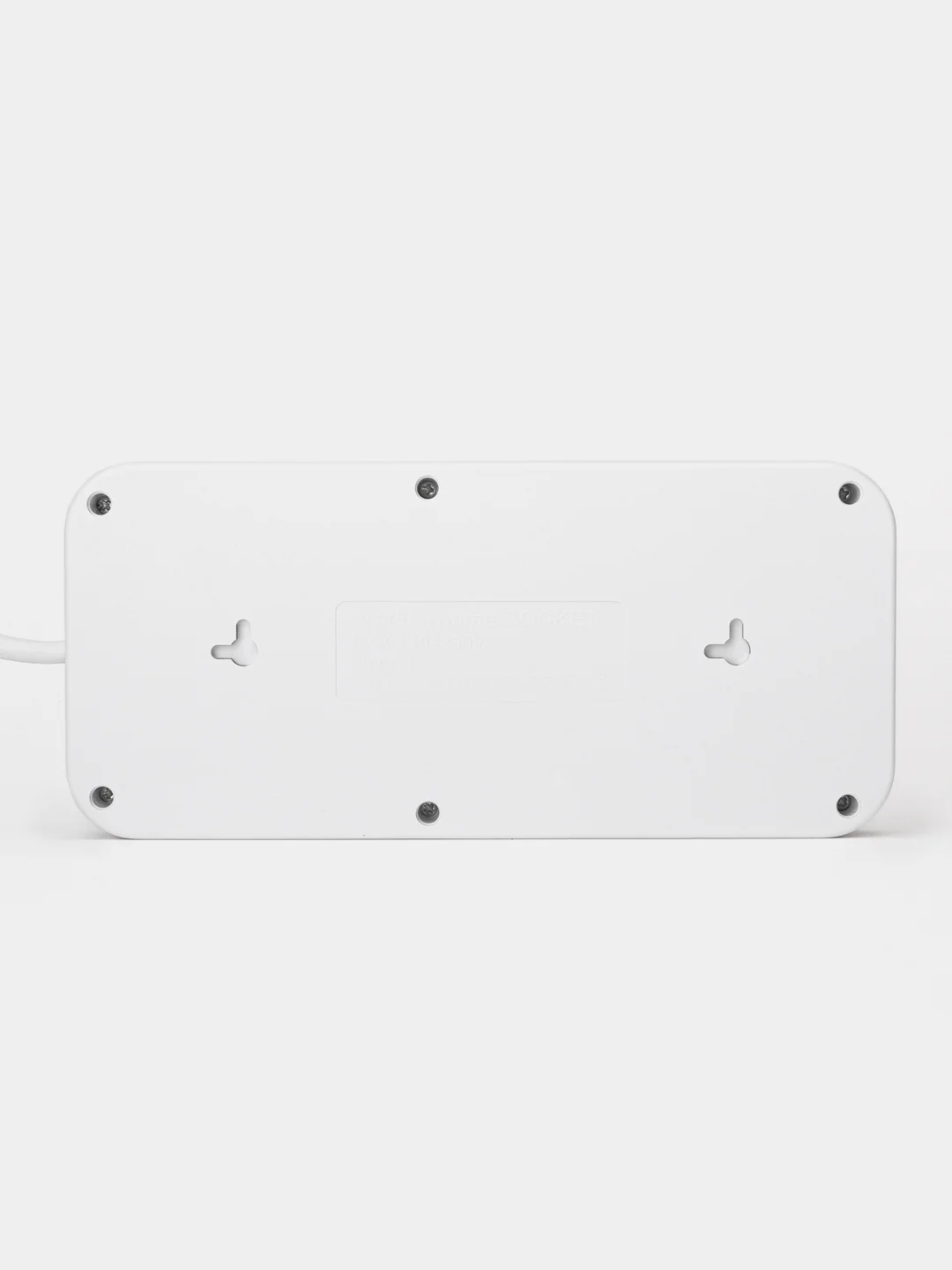 Белый удлинитель сетевой (фильтр) 3 метра 6 розеток, с 4 USB и 1 Type-C портами и кнопкой