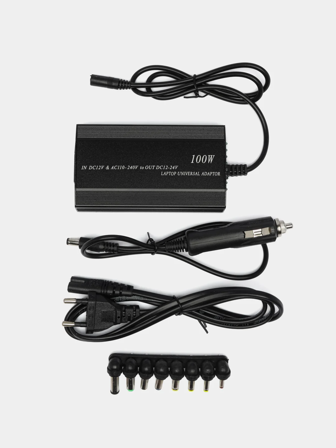 Черный универсальное Зарядное Устройство для ноутбука 100w 8 Pin + Авто Адаптер