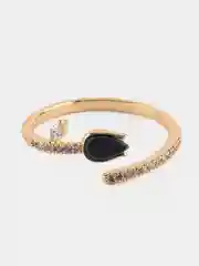 Светло-жёлтый кольцо со стразами Swarovski, кольцо сваровский, кольцо с кристаллами, обручальное
