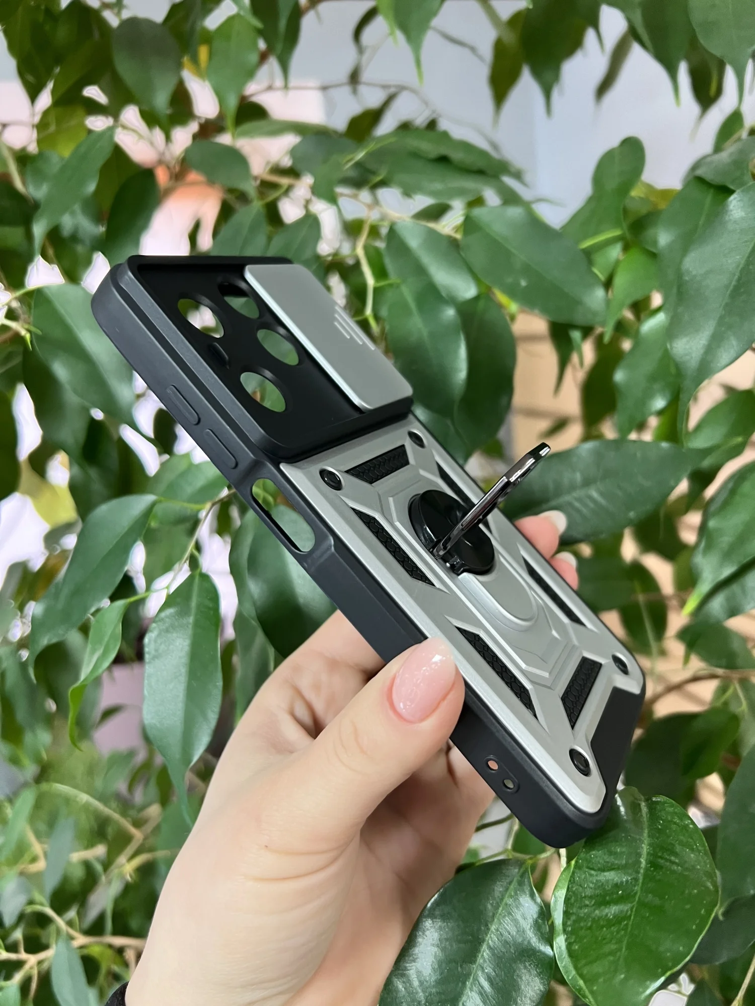 Серебряный чехол противоударный armors для Tecno Spark GO 2024 и Spark 20 и Spark 20C и Pop 8