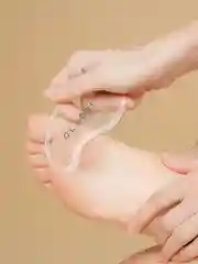 Стеклянная пилка для пяток, пемза для ног, терка для педикюра стоп OLZORI VirGo Foot A