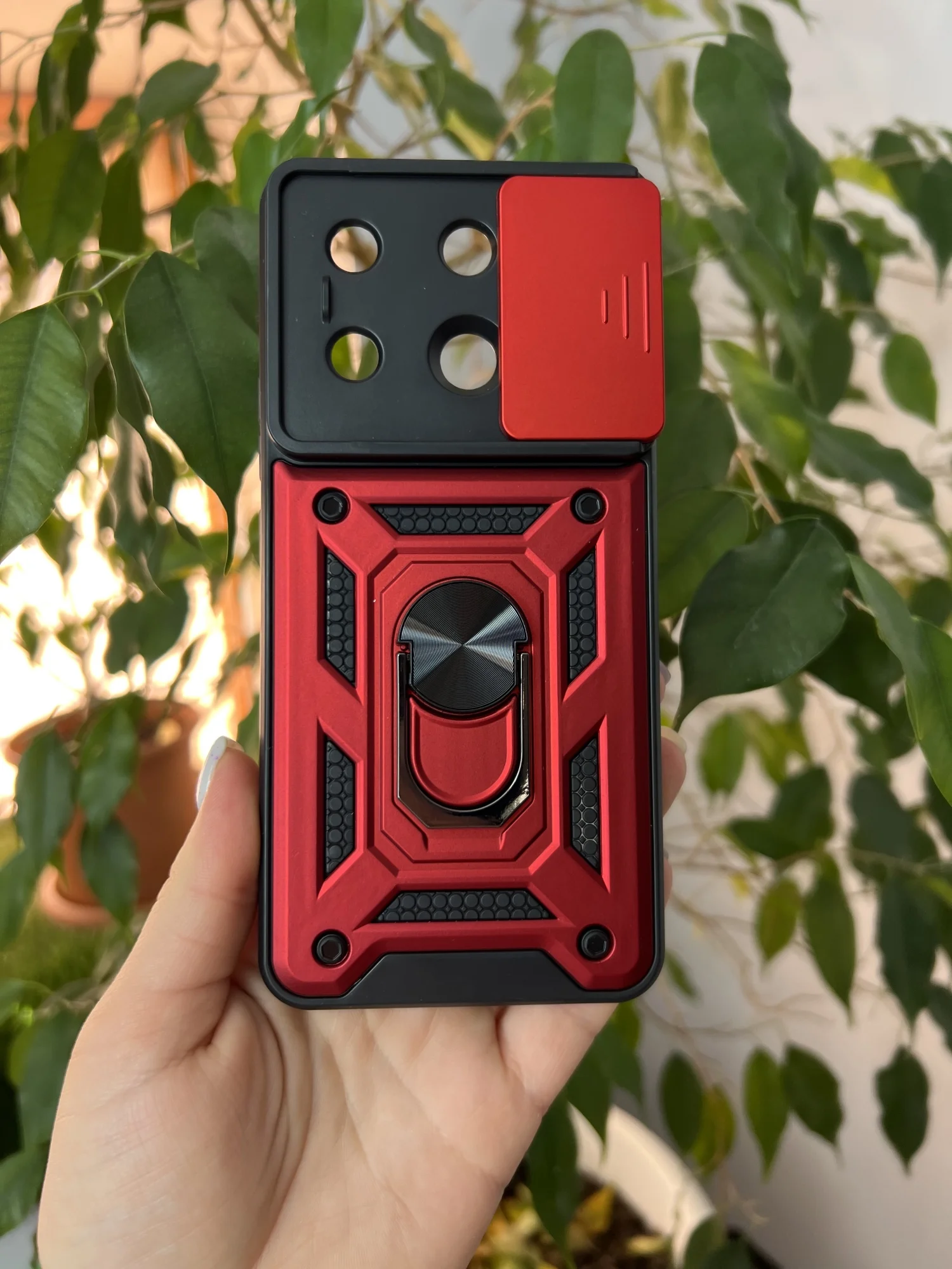 Красный чехол противоударный armors для Xiaomi Poco X6 5G и Xiaomi Redmi Note 13 Pro 5G