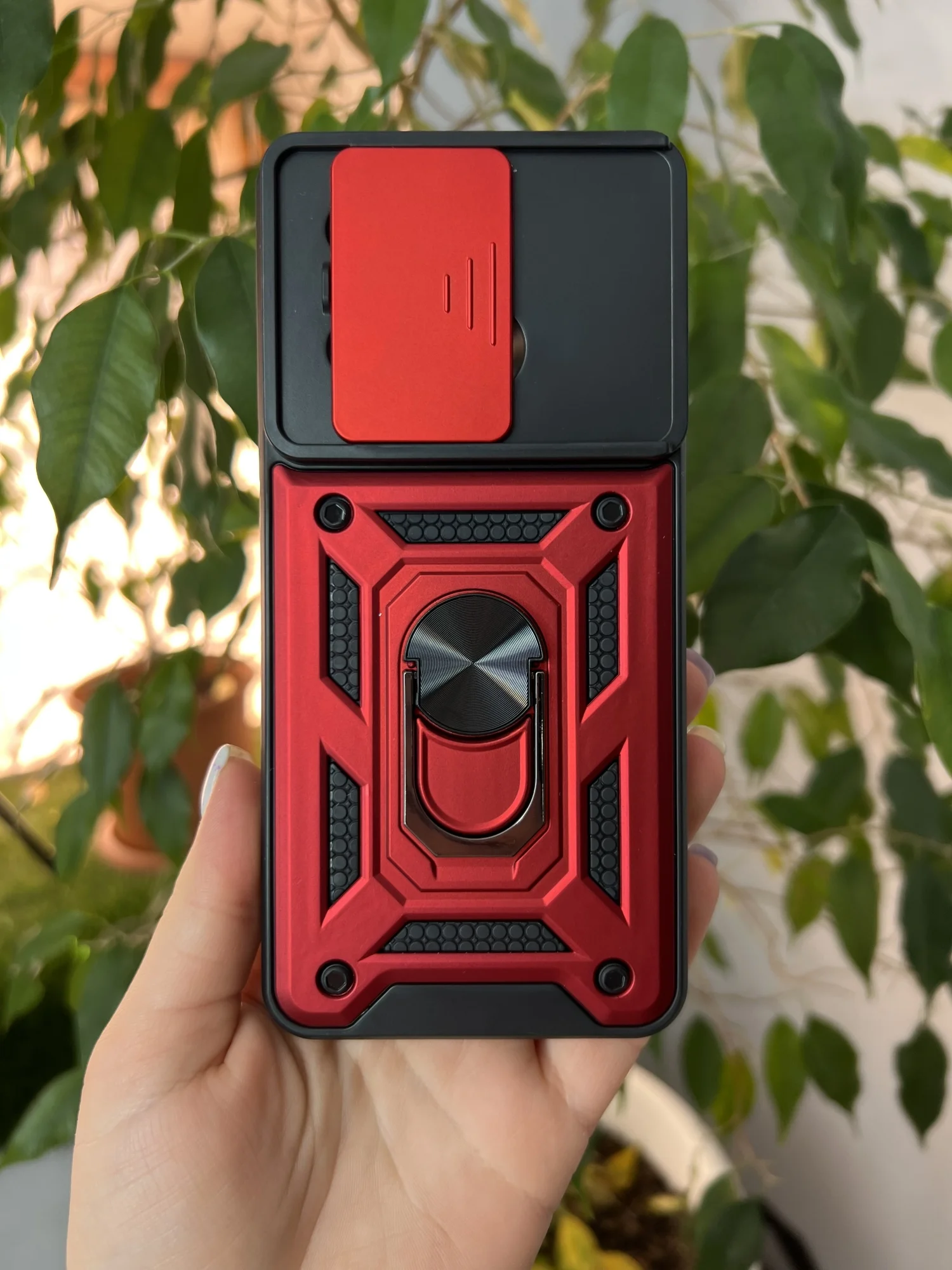 Красный чехол противоударный armors для Xiaomi Poco X6 5G и Xiaomi Redmi Note 13 Pro 5G