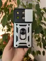 Серебряный чехол противоударный armors для Xiaomi Poco X6 5G и Xiaomi Redmi Note 13 Pro 5G