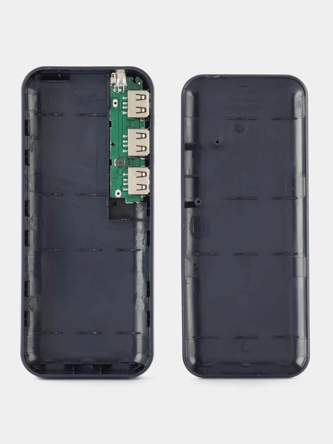 Синий повербанк, внешний аккумулятор 5 АКБ 18650 портативный Power Bank макс емоксть20000 mAh