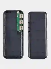 Синий повербанк, внешний аккумулятор 5 АКБ 18650 портативный Power Bank макс емоксть20000 mAh