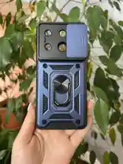 Темно-синий чехол противоударный armors для Xiaomi Poco X6 5G и Xiaomi Redmi Note 13 Pro 5G