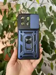 Темно-синий чехол противоударный armors для Xiaomi Poco X6 Pro 5G / Поко Х6 Про 5G с защитой камеры