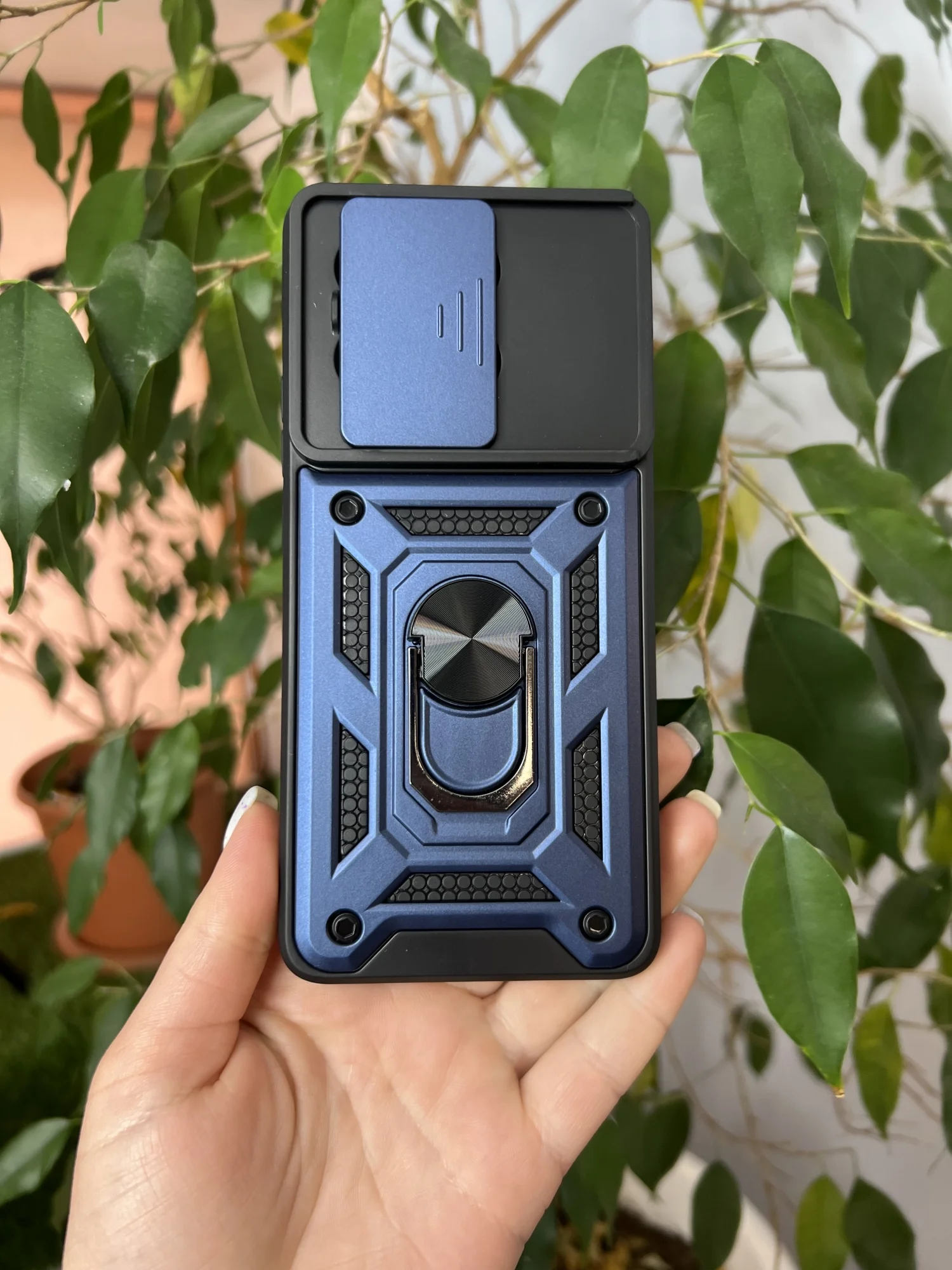 Темно-синий чехол противоударный armors для Xiaomi Poco X6 Pro 5G / Поко Х6 Про 5G с защитой камеры