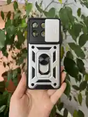 Серебряный чехол противоударный armors для Xiaomi Poco X6 Pro 5G / Поко Х6 Про 5G с защитой камеры