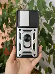 Серебряный чехол противоударный armors для Xiaomi Poco X6 Pro 5G / Поко Х6 Про 5G с защитой камеры