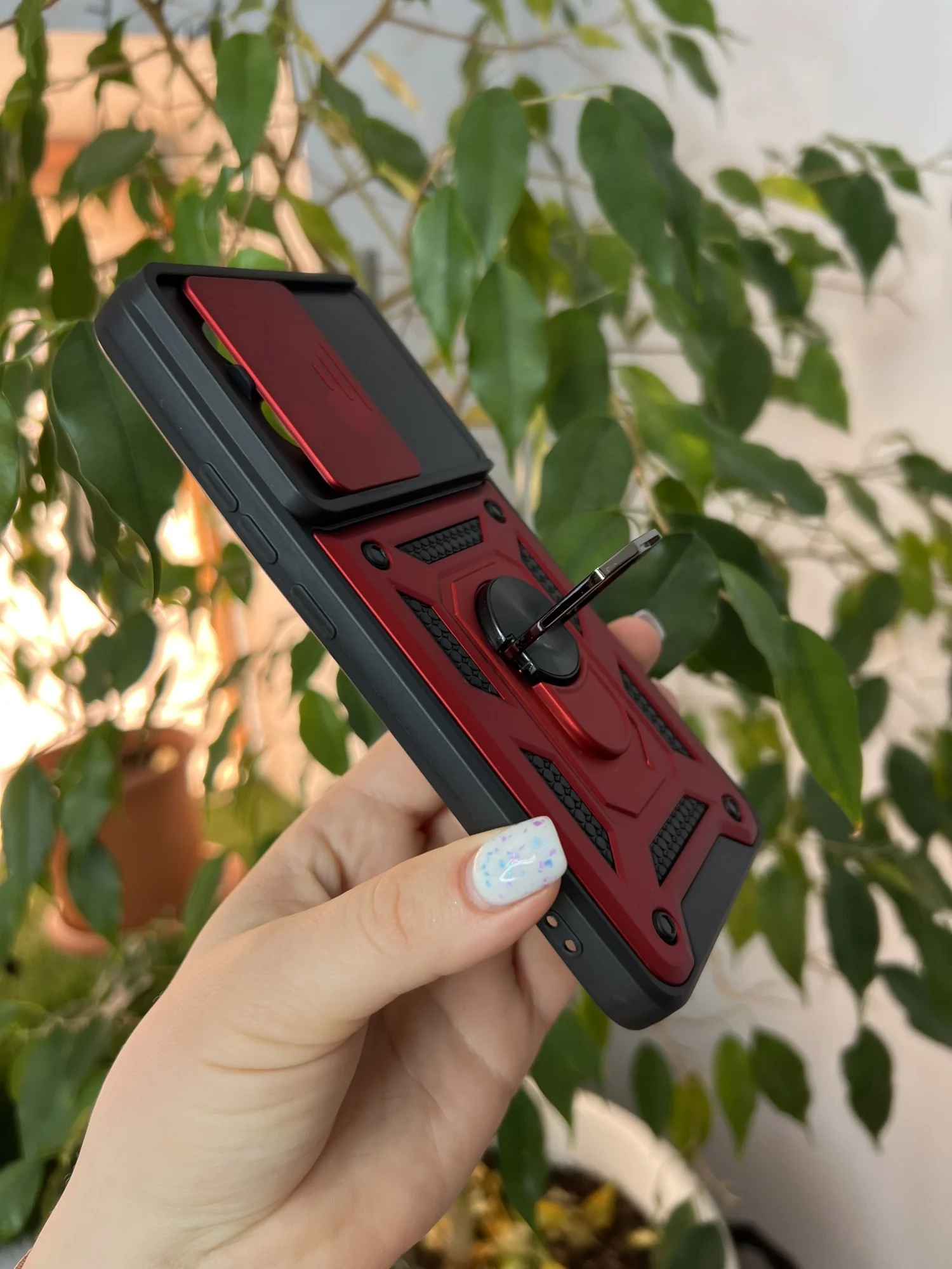 Красный чехол противоударный armors для Xiaomi Poco X6 Pro 5G / Поко Х6 Про 5G с защитой камеры