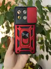 Красный чехол противоударный armors для Xiaomi Poco X6 Pro 5G / Поко Х6 Про 5G с защитой камеры