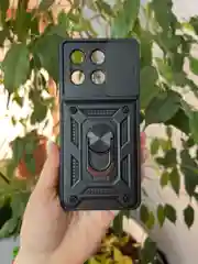 Черный чехол противоударный armors для Xiaomi Poco X6 Pro 5G / Поко Х6 Про 5G с защитой камеры