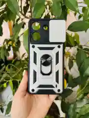 Серебряный чехол противоударный armors для Xiaomi Redmi 13C 4G и Poco C65 / Редми 13С 4G и Поко С65