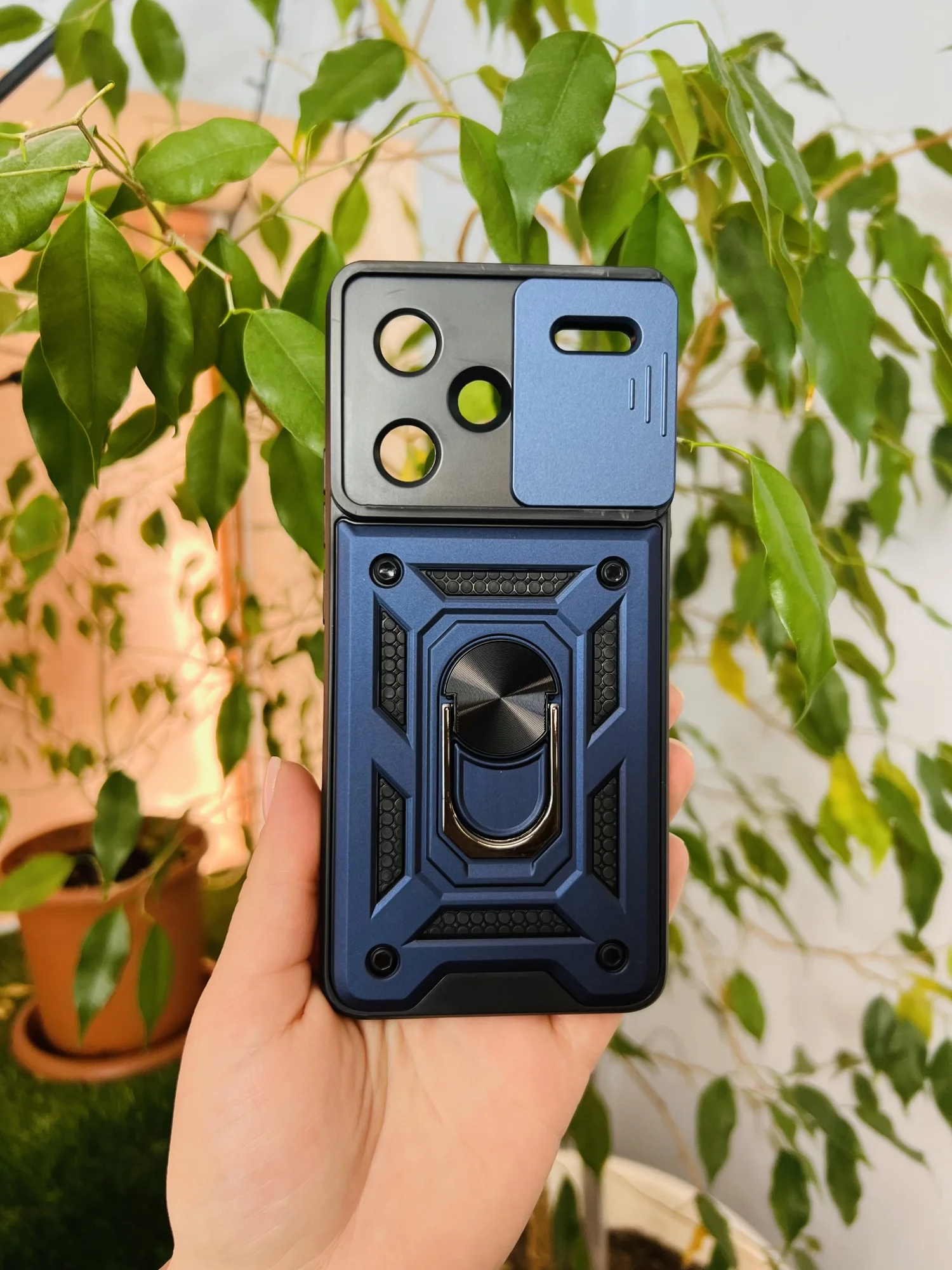 Темно-синий чехол противоударный armors для Xiaomi Redmi Note 13 Pro Plus / Редми Нот 13 Про Плюс