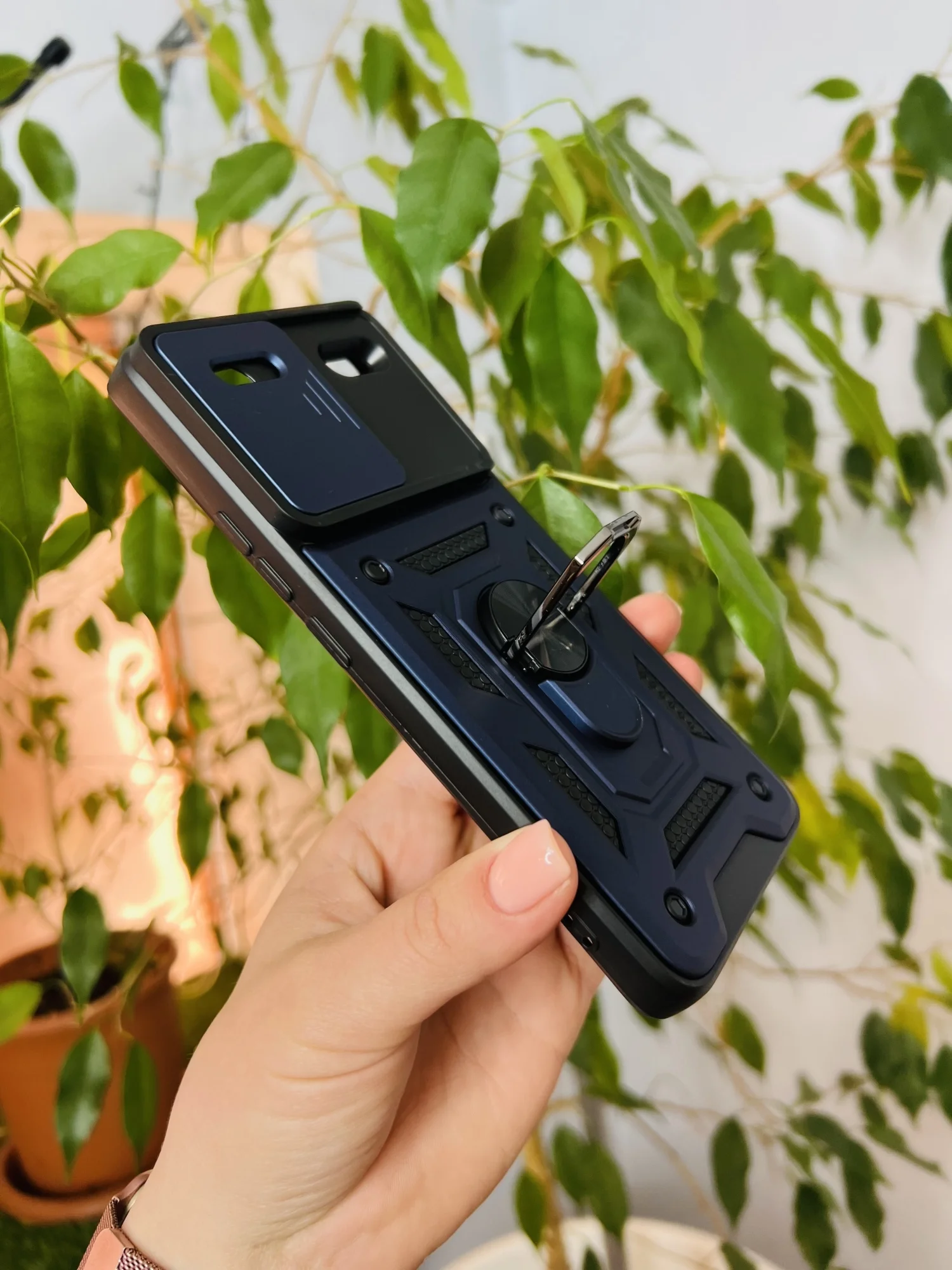 Темно-синий чехол противоударный armors для Xiaomi Redmi Note 13 Pro Plus / Редми Нот 13 Про Плюс