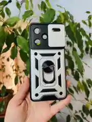 Серебряный чехол противоударный armors для Xiaomi Redmi Note 13 Pro Plus / Редми Нот 13 Про Плюс