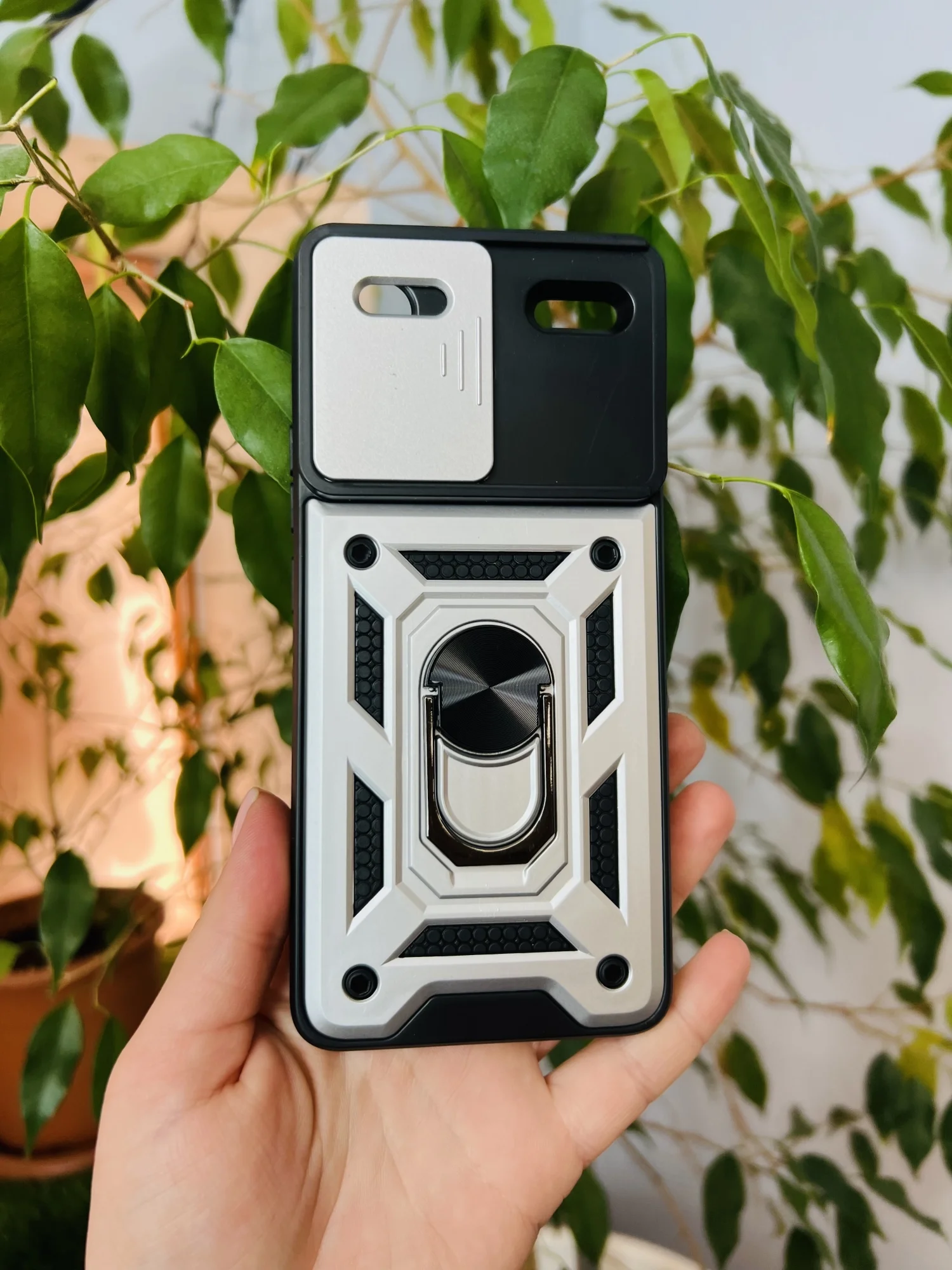 Серебряный чехол противоударный armors для Xiaomi Redmi Note 13 Pro Plus / Редми Нот 13 Про Плюс