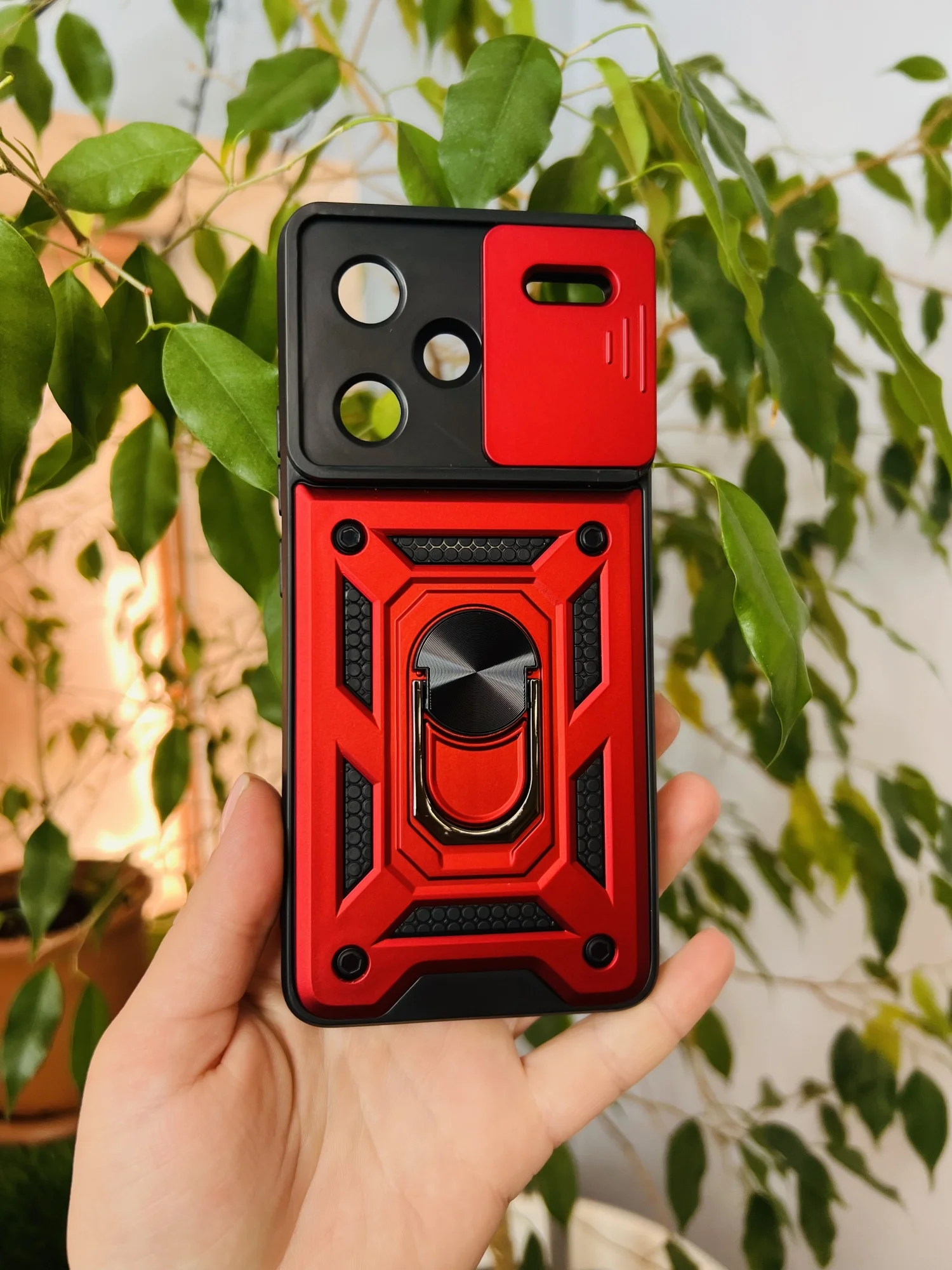 Красный чехол противоударный armors для Xiaomi Redmi Note 13 Pro Plus / Редми Нот 13 Про Плюс