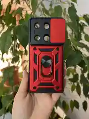 Красный чехол противоударный для Xiaomi Redmi Note 13 Pro 4G и Poco M6 Pro 4G